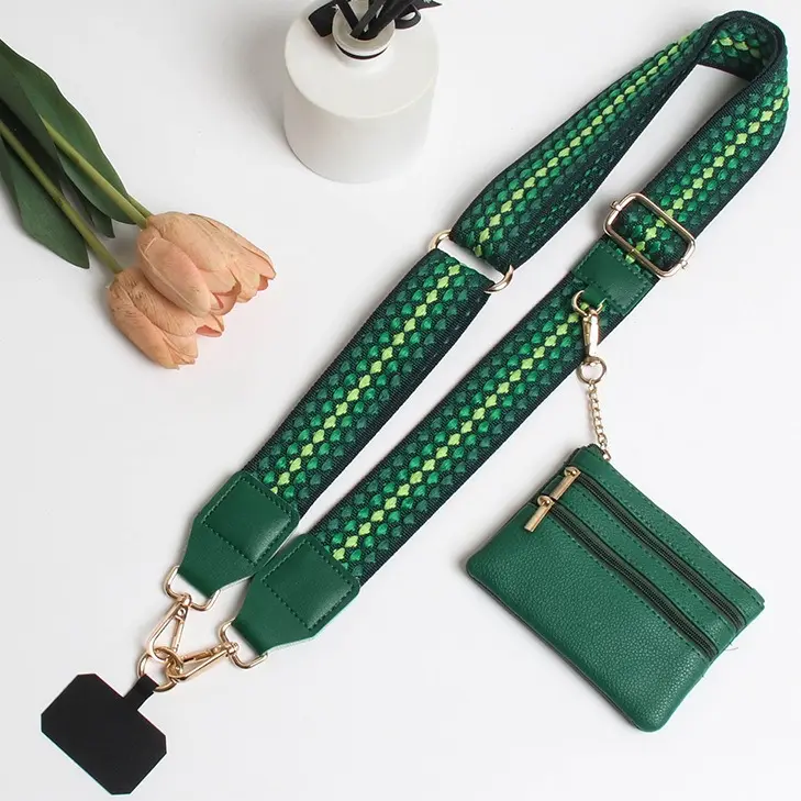 SJ-Dark Green Grass Gradient Polka Dots