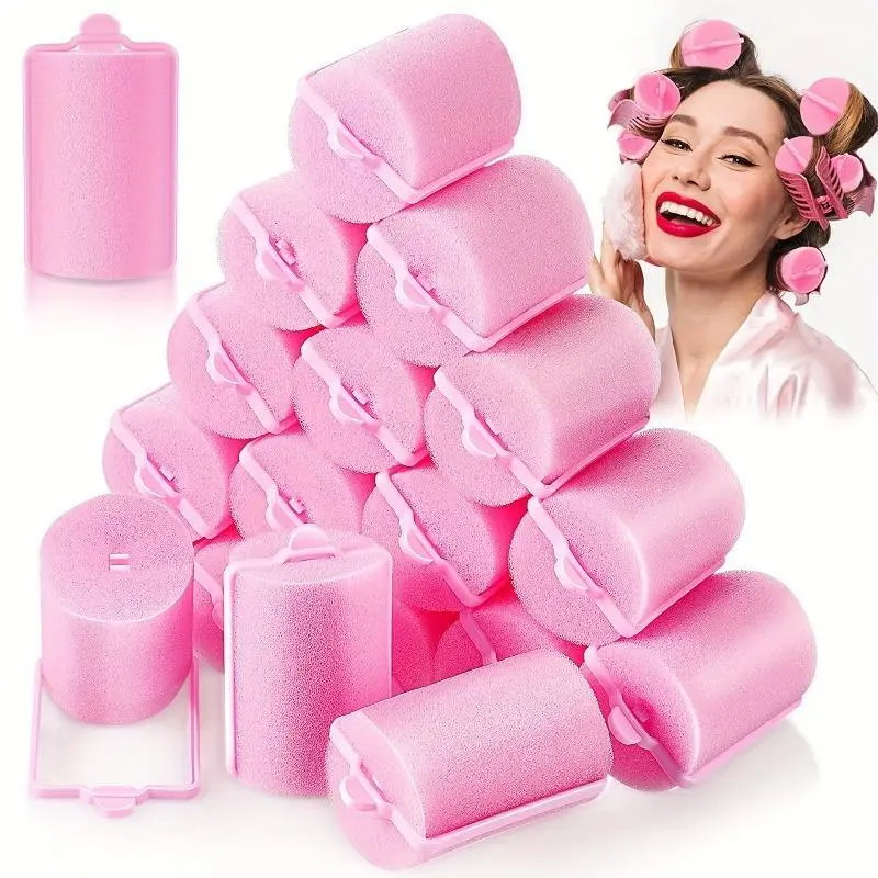 6pcs Large Sponge Hair Rollers 6pcs Large Sponge Hair Rollers