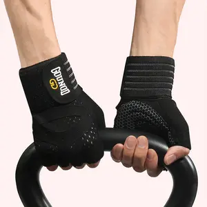 Unisex Fitness sports gloves with half-finger design, thickened anti-slip palm pads, shock-absorbing palm protection, suitable for strength training, yoga, home workouts, breathable outdoor cycling Weight Lifting Gloves