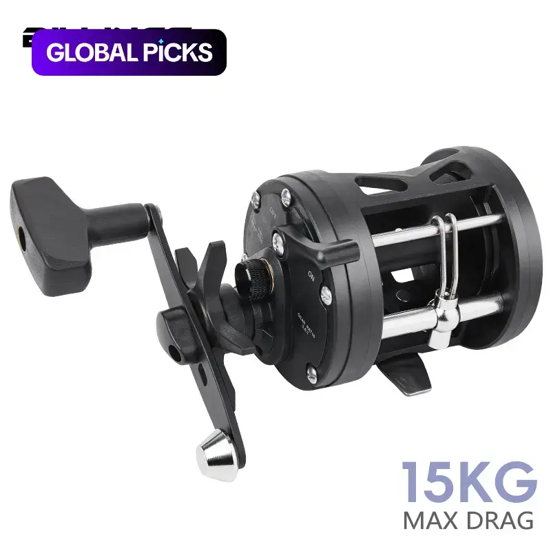 BILLINGS LDT Series Saltwater Trolling Drum Reel, Casting Sea Fishing Reel,  3.8:1 Gear Ratio Ambidextrous
