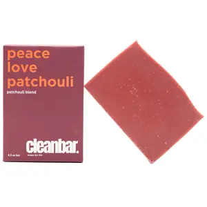 Cleanbar All-Natural Bar Soap - Peace Love Patchouli Blend with Lavender, Ylang-Ylang & Clove Essential Oils, 4.5 oz, Made in the USA Body Care Soap