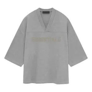 Fear of God Essentials SS24 Football T-Shirt 'Dark Heather Oatmeal' 125SP244103F