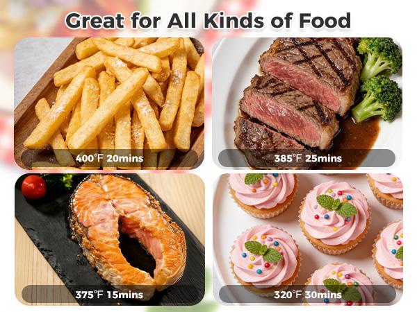 4-in-1 Air Fryer 3QT, 400°F Hot Oven with Roast, Reheat & Dehydrate Functions, Nonstick Basket & Crisper Plate