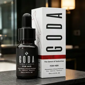 The Original GODA Pheromones Perfume for Women 0.5oz, Long-Lasting Romantic Jasmine Rose Fragrance, Clean Vegan Cruelty-Free Mini Travel Perfume