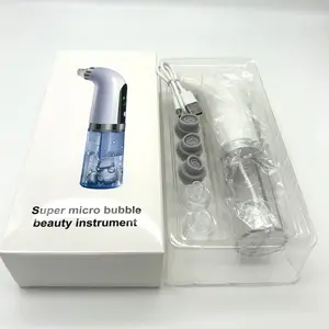 Super Micro Bubble Beauty Instrument - Rechargeable Electric Blackhead Vacuum Cleaner with 300mAh Battery 5-in-1 Multifunction Design Adjustable Suction for All Skin Types USB Charging Ideal Gift for Women Adjustable Sensitive White highfrequencywand
