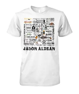 Jason Aldean Music Doodle Art Unisex T-shirt, Hoodie, Sweatshirt, Menswear, Casual Casual Tshirt