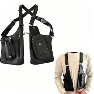 Double Shoulder Armpit Bag for Men, Anti-Theft hidden Armpit Shoulder Bag, Adjustable Underarm Shoulder Bag for Men