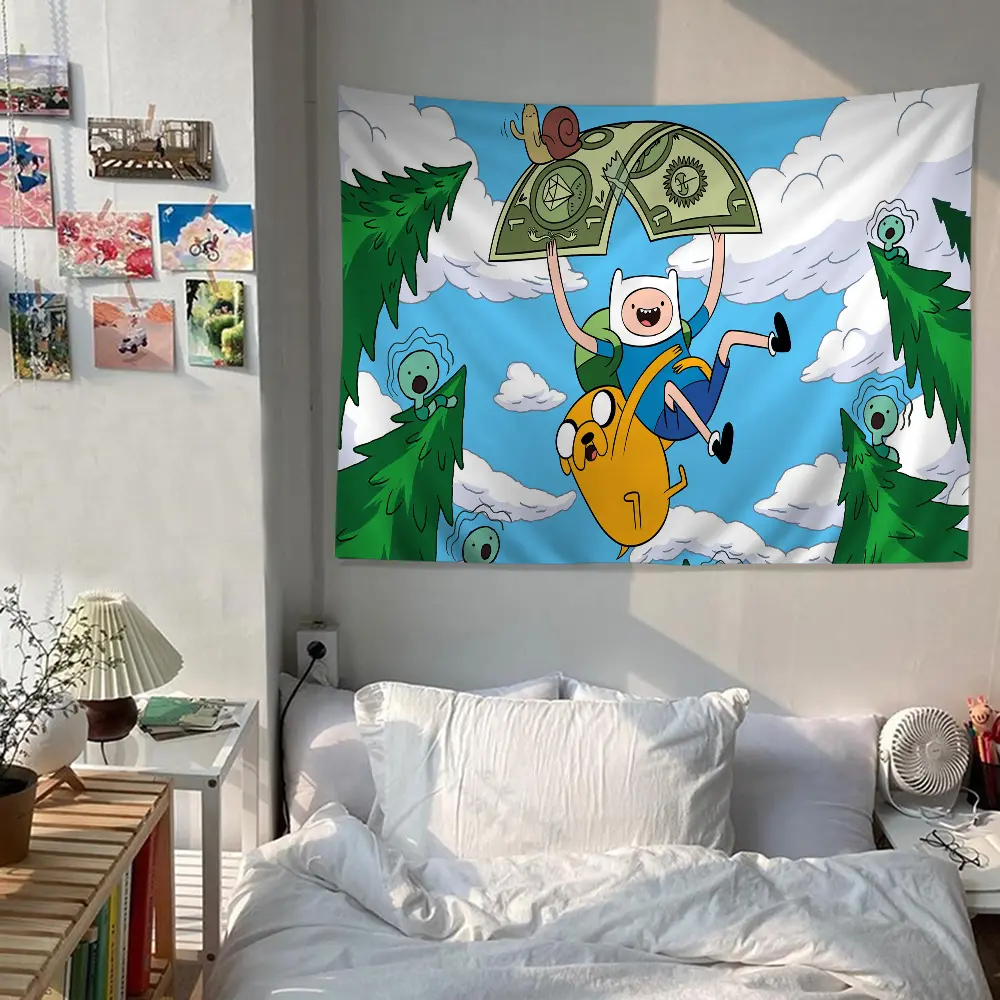 Adventure Time Printed Large Wall Tapestry Cheap Hippie Wall Hanging Bohemian Wall Tapestries Mandala Home Decor