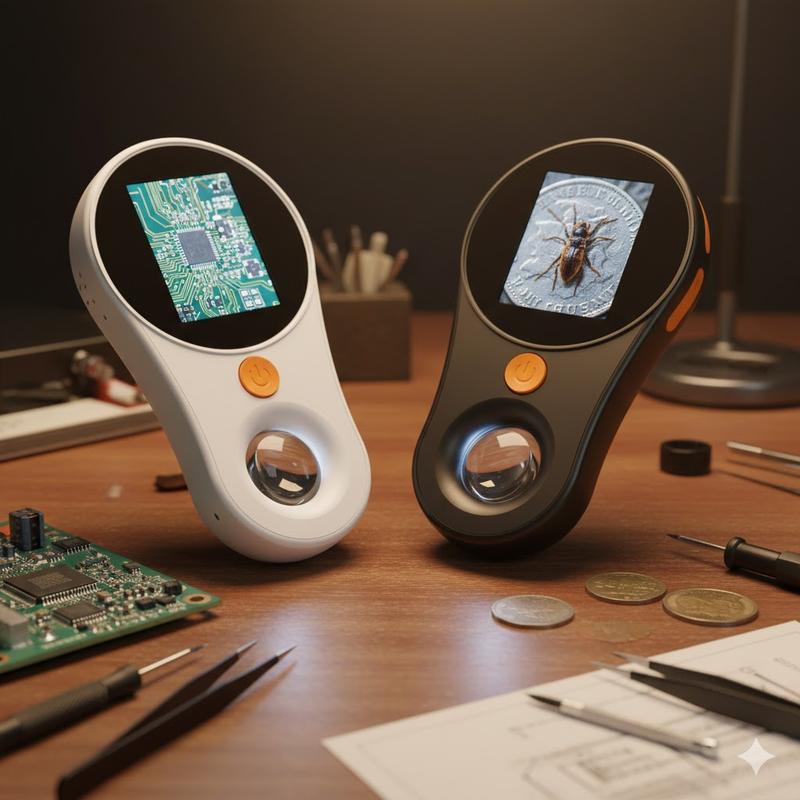 Portable 500X HD Digital Microscope, Handheld USB Rechargeable ...
