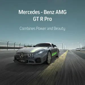 MIEBELY Remote Control Car, Mercedes Benz 1/16 Scale Official Authorized GTR Pro High-Speed LED Off-Road RC Truck 7.4V 500mAh Rechargeable Battery 2.4Ghz Rc Drift Cars W/LED Toy Car Birthday Gift for Boys Kids Adults Age 6+