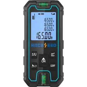 Laser Measure 165 Feet, RockSeed Portable Laser Distance Meter, Digital Distance Measurement with 2 Bubble Levels, Laser Distance Measure with 5 Units Conversion