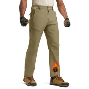 YSENTO Men's Snow Pants Waterproof Insulated Winter Ski Hiking Fleece Lined Outdoor Softshell Pants