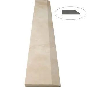 Ivory Light Travertine Stone Saddle Threshold Single Hollywood
