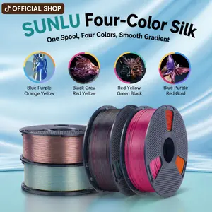 SUNLU Four-color SILK Filament 1KG | Vibrant colors, no clogging, no stringing
