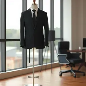 Men's All-Season Slim Fit Casual Suit  One-Button Notch Lapel Jacket with Pocket Detail & Center Vent