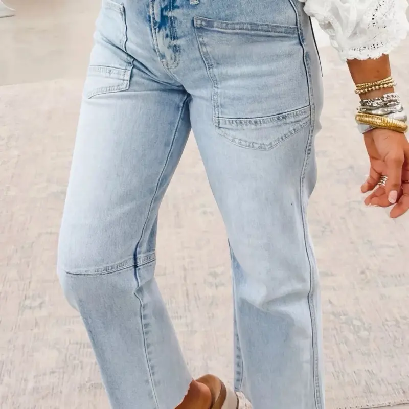 Utility pocket straight leg Jean