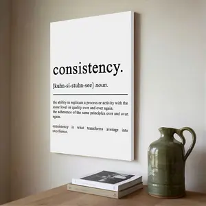Consistency Definition Poster, Motivational Wall Art for Entrepreneurs, Inspirational Office & Home Room Decor Eco-Friendly artistic