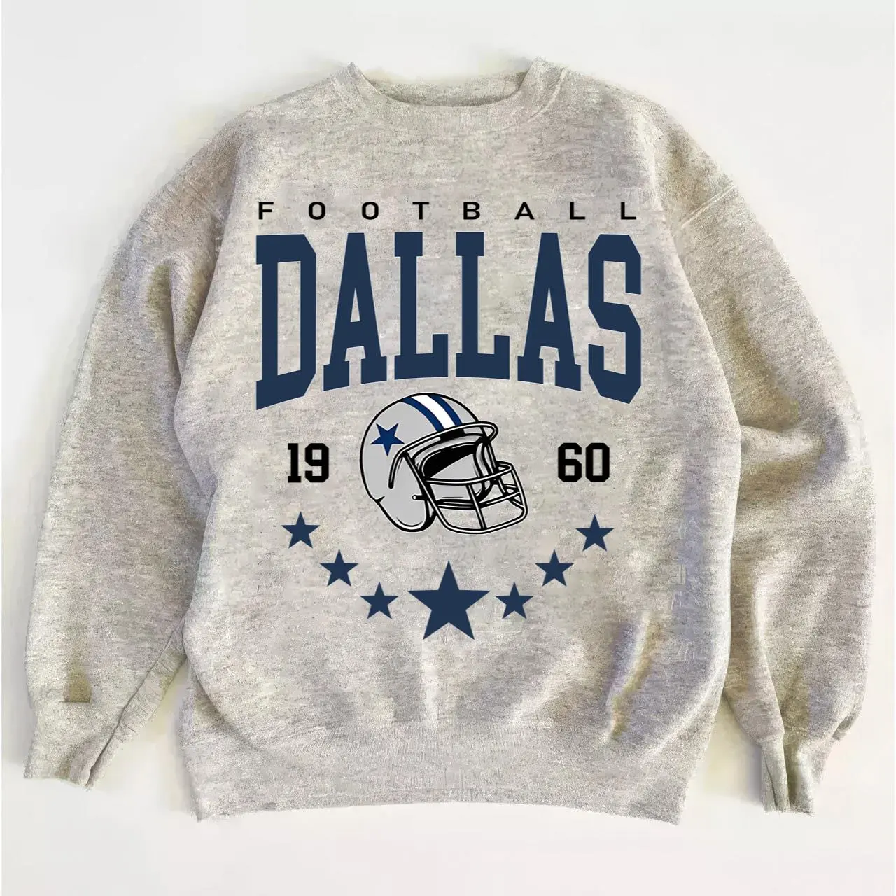 Cowboys Retro Football Sweatshirt, Trendy Game Day Fan Crewneck Shirt