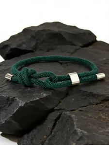 Men's Nylon Rope Knot Bracelet, Vintage Simple Style, Adjustable Buckle, Daily Commute, Gift for Boyfriend, 1 Piece