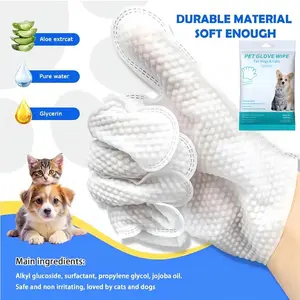 Pet Wipes for Dogs & Cats, Daily Care Disposable Non-Wet Wipes, 1 Sheet Travel-Friendly Nourishing Eco-Friendly Gloves, Grooming Products