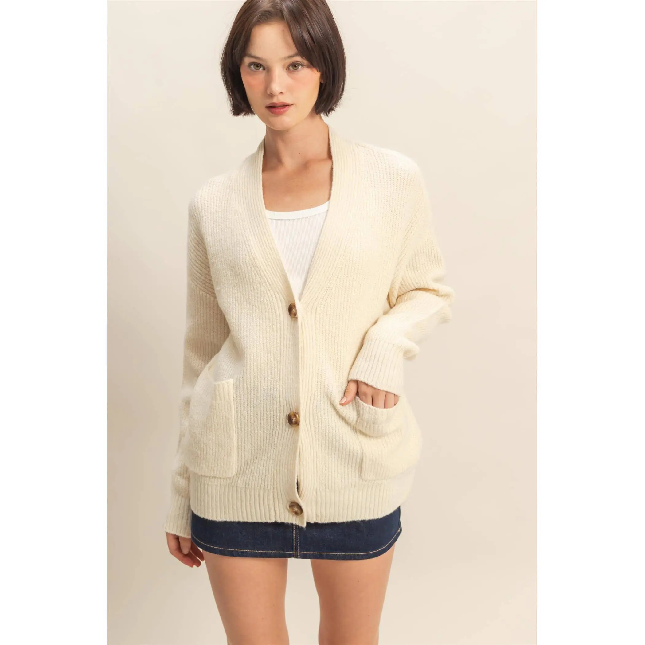 Cream Kristen Sweater Cardigan