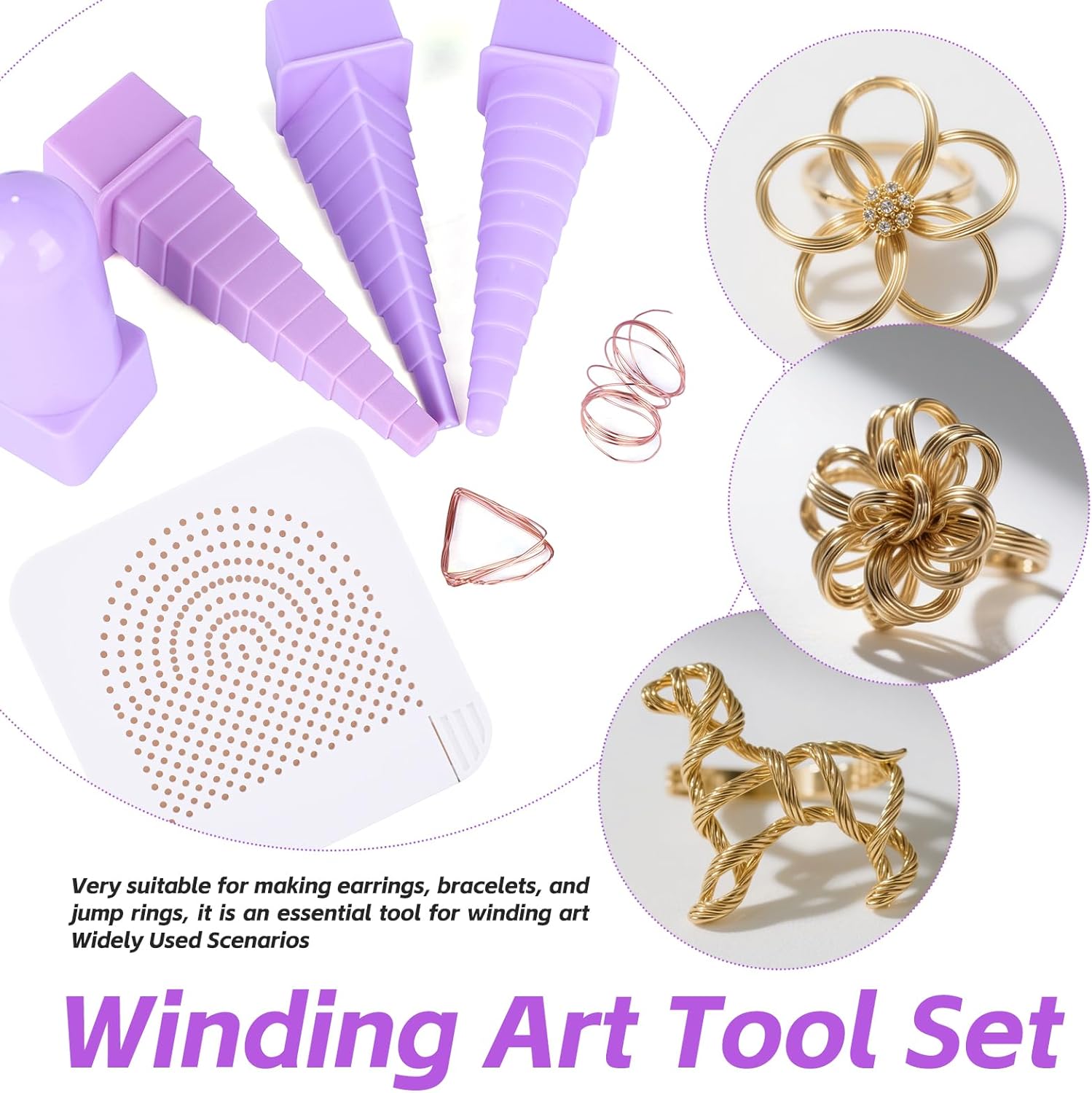 Complete Jewelry Making & Wire Wrapping Tool Kit - 6 in 1 Bail Making Pliers, Wire Cutters & Jump Ring Maker Set for DIY Jewelry Craft