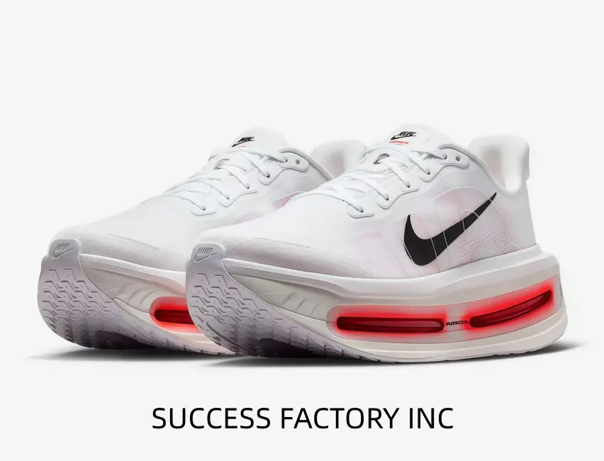 White Performance Running Shoes with Full-Length Visible Air Cushion & Breathable Knit Upper – Engineered for Long-Distance Comfort, Daily Training & Urban Exploration