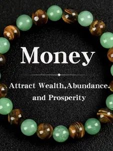 Colorblock Stone Beaded Bracelet, Fashionable Jewelry for Women & Men, Trendy All-match & Exquisite Jewelry for Birthday Gift