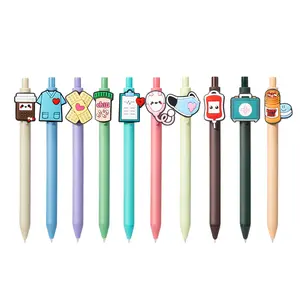 Set of 10-30 Cute Medical Topper Gel Pens with Extra Refills Kawaii Theme Gel Pens Cute Pastel Nurse Doctor Gifts Aesthetic School Supplies for Students Kids Black Ink Stationery