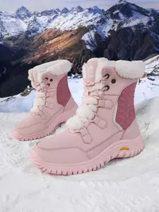 women's fashion snow boots High-top windproof, waterproof, and warm outdoor hiking boots Suitable for everyday wear Outdoor hiking shoes Walking Shoes