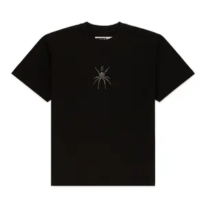 Sp5der TM Phantom Rhinestone Tee Black - Unisex Authentic T-Shirt with Spider Web Design & 100% Authenticity Guarantee
