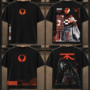 Traxus - Marathon Game Graphic T-shirt Collection Streetwear 100% Cotton Oversized Bungie Fan Gift Heavyweight Aesthetic Washed Print Unisex Top Cyberpunk Techwear Designs