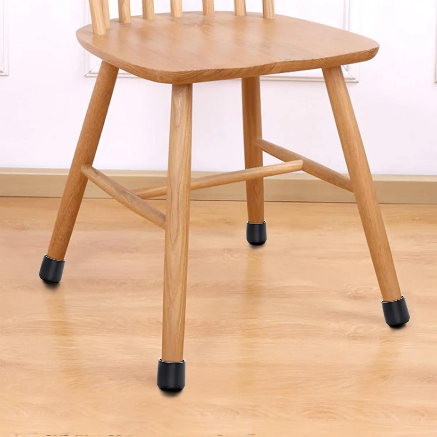 32Pcs 3/4 Inch Black Table Chair Leg Tips Caps Anti-Slip Round Furniture Feet Pads PVC Rubber Covers Tile Floor Protectors, Durable, Floor Protection