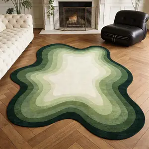 Healing Morandi Gradient Cloud Rug, Modern Simple Bedroom Bedside Blanket, Wabi-Sabi Style Living Room Soft Decorative Mat