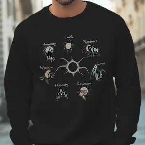 Seven Sacred Laws Native American T-Shirt/Hoodie/Sweatshirt – Indigenous Culture Unisex Graphic Tee