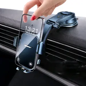 Universal Car Phone Holder- Dashboard Windshield Desk Mount for GPS Navigation Secure Hanging Bracket Car Organizer