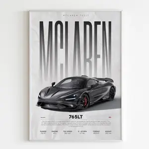 McLaren 765LT Poster | Hyper Car Poster , No frame Decor Gift