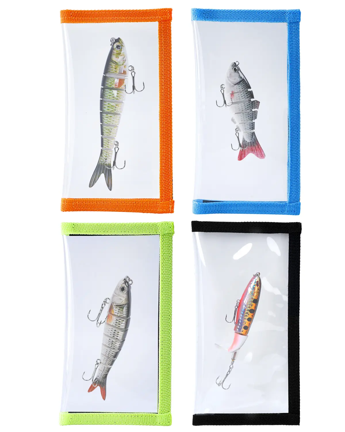 UCEC Fishing Lure Wraps, Fishing Hook Covers, Keeps Fishing Safe, Premium Clear Puncture-Resistant PVC, Easily See Lures Fishing Lure Covers Bait Storage