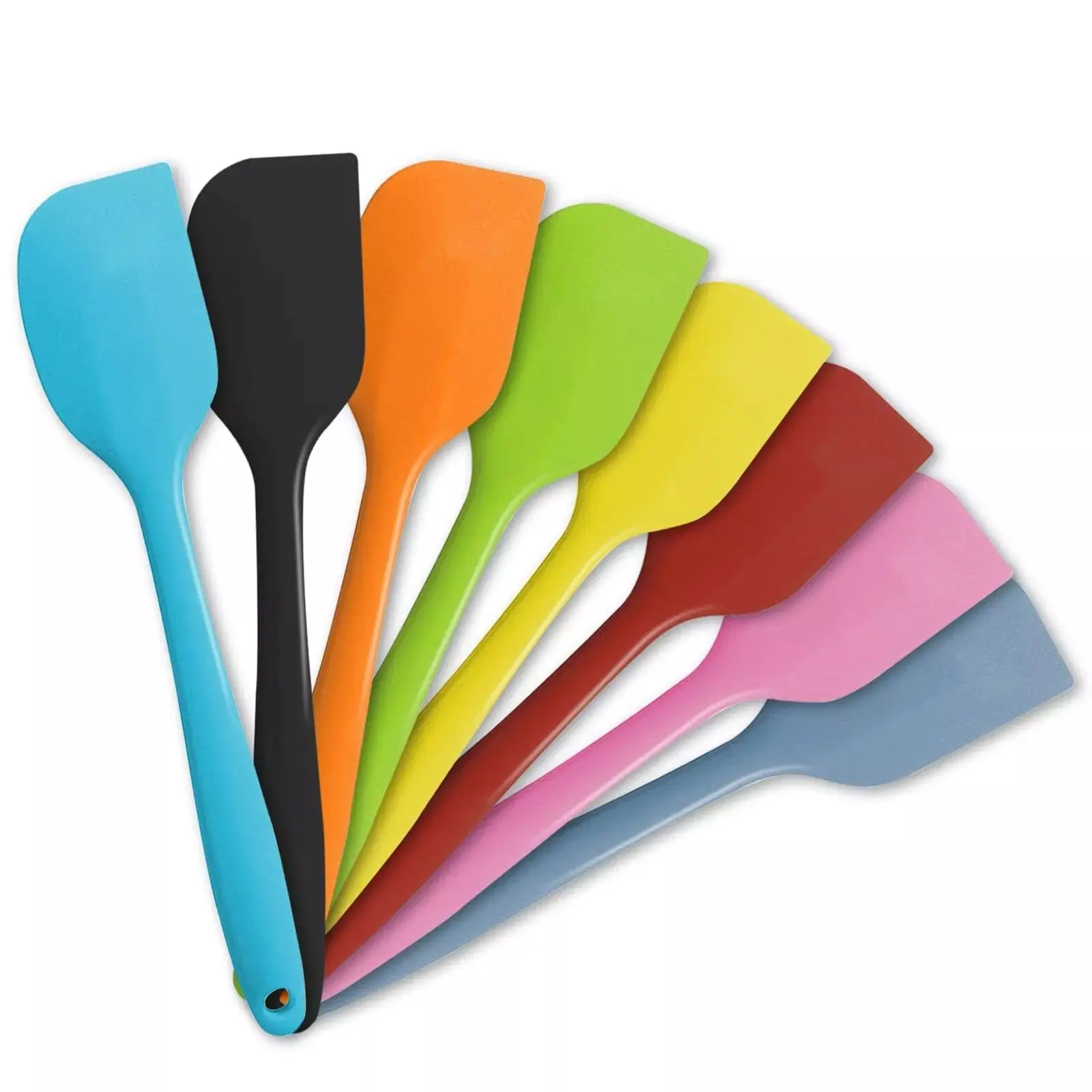 Heat Resistant Silicone Spatula Set - Non-Stick Rubber Spatula Kitche