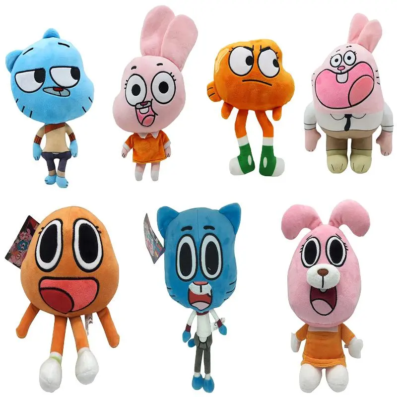 Amazing Worlds of Gumball Plush Toys Darwin Anais Richard Soft Stuffed ...