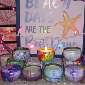 Mini Size Funky Travel Tin Candles