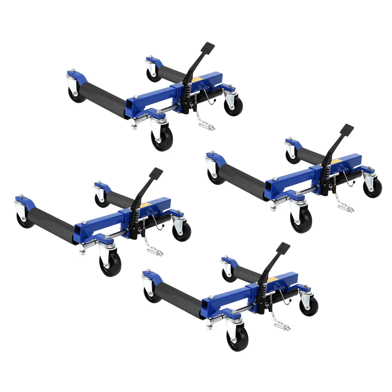 Garvee Hydraulic Wheel Dolly Set of 4 – 6000 lbs Total Capacity, Heavy Duty Vehicle Positioning Dolly with Twin Rollers & Foot Pedal Lift, Smooth Rolling Car Mover for Auto Repair, Garage Storage, Material Handling & Shop Use – Red