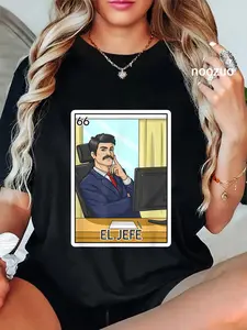 100% Cotton El Jefe Gift The Boss Card Mexican Lottery The Chief Card T-Shirt