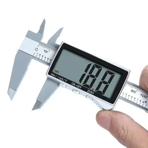 Digital Caliper, Carbon Fiber Plastic Electronic Micrometer with LCD Display, Inch/Millimeter Conversion (6 Inch/150mm), High Accuracy Precision Measurement Organiser