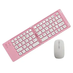 Foldable Bluetooth Keyboard Portable Mini Wireless Keyboard System for Mobile Phones, Tablets, and Business Office Use