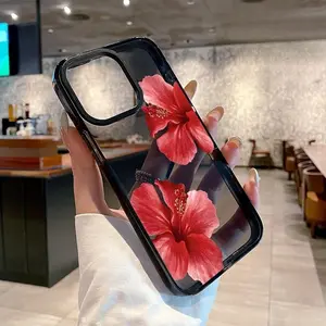 Case for iPhone 17 16 Pro Max 15 Plus 14 13 12 11  Air Hibiscus Blooms Non-Yellowing Shockproof Clear slim Protective Softcase.It makes a great gift for friends or family.