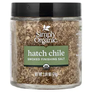 Simply Organic Smoked Finishing Salt, Hatch Chile, 2.61 oz (74 g)