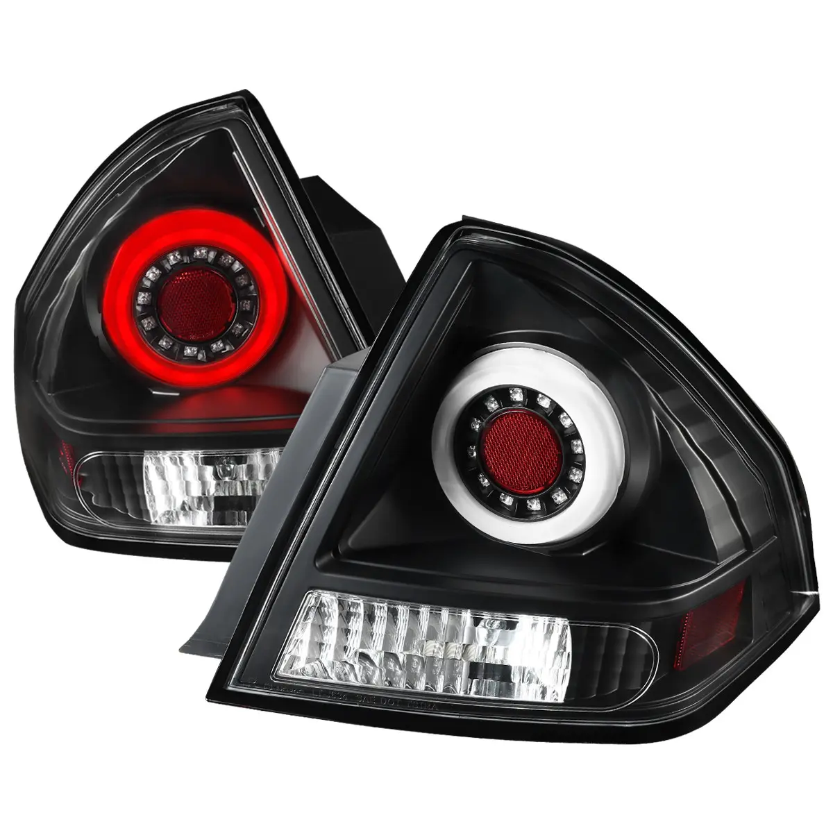 2006-2013 Chevrolet Impala/ 2014-2016 Impala Limited LED Tail Lights (Matte Black Housing/Clear Lens), Led Lights Car, Reverse Light 921