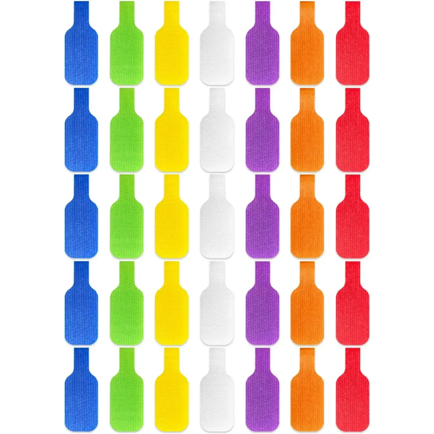 35 Pcs Cable Labels, Multi-Color Write On Cord/Wire Labels, Cable Tags and Wire Tags for Cable Management and Identification (Assorted Colors, Rectangle)
