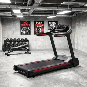 Mini Walking Treadmill with Safety Handrail, Low-speed Silent Walking Machine, 0.5-6km/h Adjustable Speed, Shock Absorbing Anti-slip Fitness Equipment for Elderly Rehabilitation